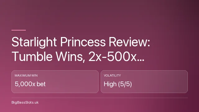 Starlight Princess Review: Tumble Wins, 2x-500x Multipliers and the Verified Numbers