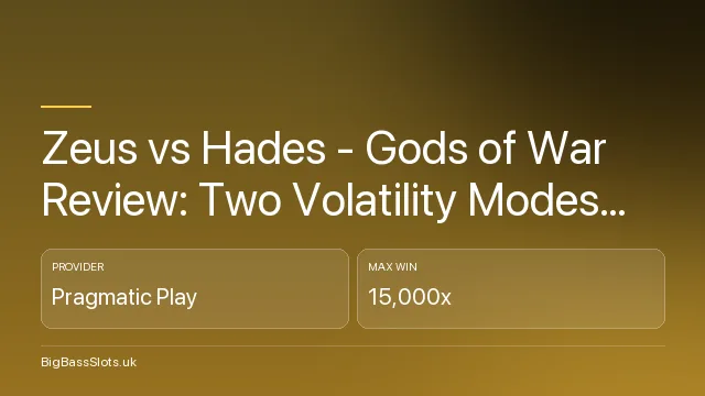 Zeus vs Hades - Gods of War Review: Two Volatility Modes and a 15,000x Ceiling
